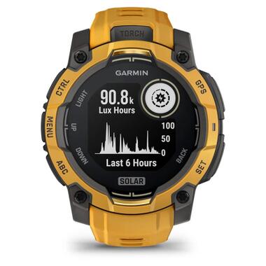 Смарт-часы Garmin Instinct 3, 45mm, Solar, Sunburst with Sunburst/Gray Accents, GPS (010-02934-02) фото №2