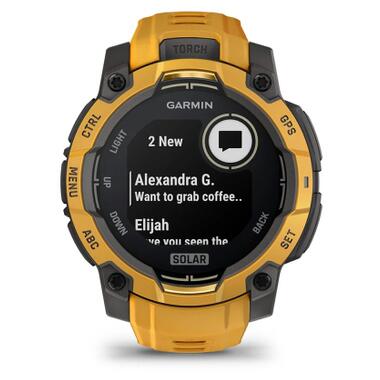 Смарт-часы Garmin Instinct 3, 45mm, Solar, Sunburst with Sunburst/Gray Accents, GPS (010-02934-02) фото №7