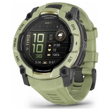Смарт-часы Garmin Instinct 3, 50mm, AMOLED, Fern Green/Gray, Fern Green Band, GPS (010-03020-02) фото №1