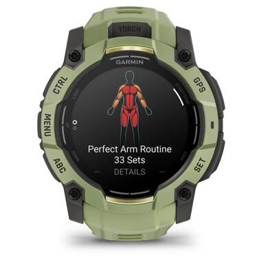 Смарт-часы Garmin Instinct 3, 50mm, AMOLED, Fern Green/Gray, Fern Green Band, GPS (010-03020-02) фото №7