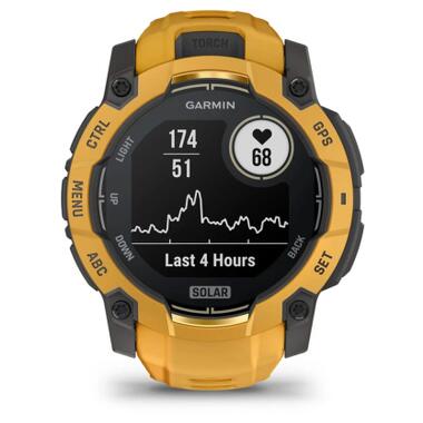 Смарт-часы Garmin Instinct 3, 50mm, Solar, Sunburst/Gray, Sunburst/Gray Band, GPS (010-02935-02) фото №8