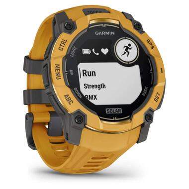 Смарт-часы Garmin Instinct 3, 50mm, Solar, Sunburst/Gray, Sunburst/Gray Band, GPS (010-02935-02) фото №3