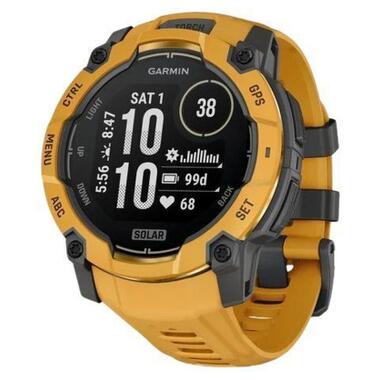 Смарт-часы Garmin Instinct 3, 50mm, Solar, Sunburst/Gray, Sunburst/Gray Band, GPS (010-02935-02) фото №1
