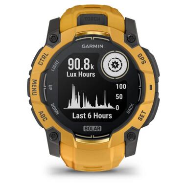 Смарт-часы Garmin Instinct 3, 50mm, Solar, Sunburst/Gray, Sunburst/Gray Band, GPS (010-02935-02) фото №2