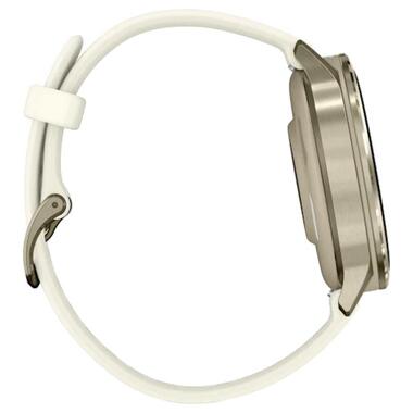 Смарт-часы Garmin Venu 4 41 мм Lunar Gold с силиконовым ремешком Bone (010-03013-00) фото №3