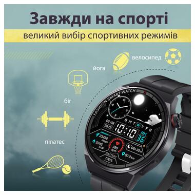 Смарт-годинник чоловічий водонепроникний SmartX GT5 Max Сірий (UR155G) фото №7