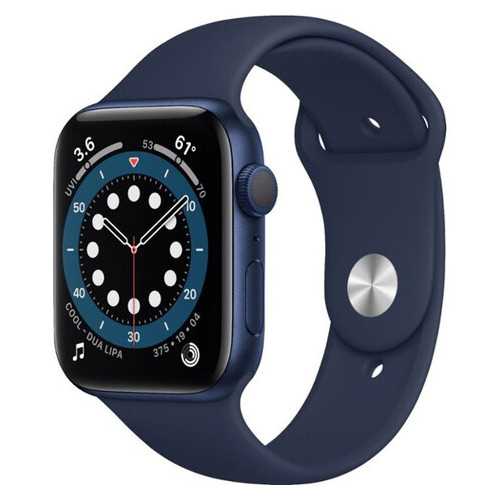 Смарт-годинник Apple Watch Series 6 GPS 44mm Blue Aluminium Case with Deep Navy Sport Band (M00J3) фото №1