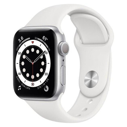 Смарт-годинник Apple Watch Series 6 GPS 40mm Silver Aluminum Case with White Sport Band (MG283) фото №1