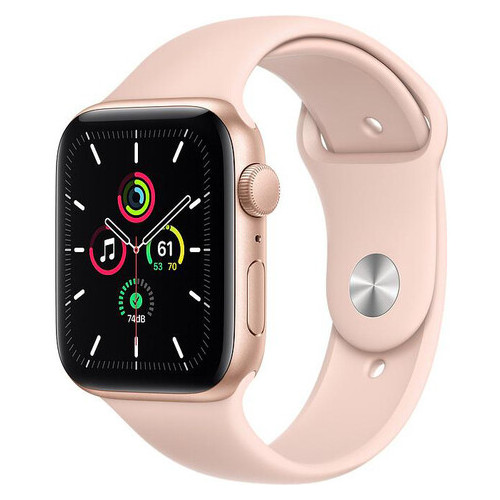 Смарт-годинник Apple Watch SE GPS 44mm Gold Aluminium Case with Pink Sand Sport Band (MYDR2) фото №1