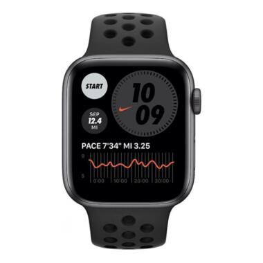 Смарт-годинник Apple Watch SE 44mm Space Gray / Aluminum Case UA Anthracite / Black Nike Sport Band (MYYK2) фото №2