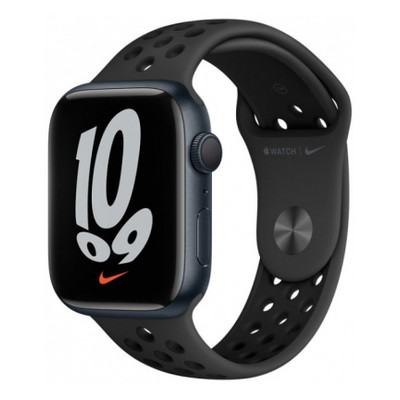 Смарт-годинник Apple Watch Series 7 Nike GPS 45mm Midnight Aluminum Case with An (MKNC3UL/A) фото №1