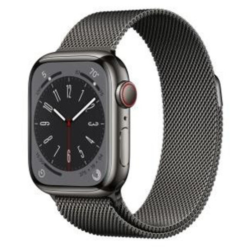 Смарт-годинник Apple Watch Series 8 GPS + Cellular 41mm Graphite Stainless Steel Case with Graphite Milanese Loop (MNJL3/MNJM3) фото №1