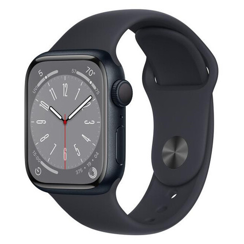 Смарт-годинник Apple Watch Series 8 GPS 45mm Midnight Aluminium Case with Midnight Sport Band (MNP13) фото №1