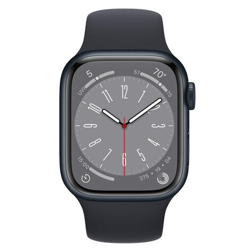 Смарт-годинник Apple Watch Series 8 GPS 45mm Midnight Aluminium Case with Midnight Sport Band (MNP13) фото №3