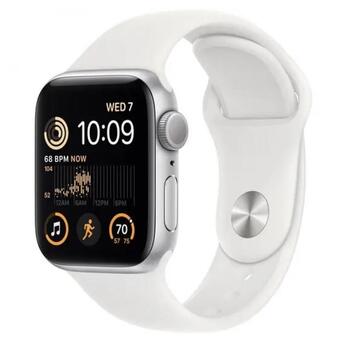 Смарт-годинник Apple Watch SE 2 GPS 40mm Silver Aluminum Case with White Sport Band - S/M (MNT93) фото №1