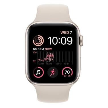 Смарт-годинник Apple Watch SE 2 GPS 40mm Starlight Aluminum Case w. Starlight S. Band - M/L (MNT63) фото №2