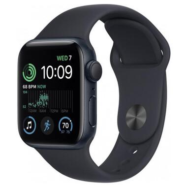 Смарт-годиннник Apple Watch SE 2 GPS 40mm Midnight Aluminum Case w. Midnight S. Band - M/L (MNT83) фото №1