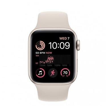 Apple Watch SE 2 GPS Cellular 40mm Starlight Aluminium Case with Starlight Sport Band - S/M (MNTK3) фото №2