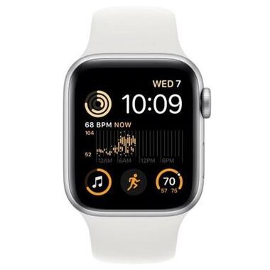 Розумний годинник Apple Watch SE 2 GPS Cellular 44mm Silver Aluminium Case with White Sport Band (MNQ23) фото №2