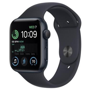 Смарт-годинник Apple Watch SE 2 GPS 44mm Midnight Aluminum Case w. Midnight S. Band - S/M (MNTF3) фото №2