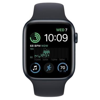 Смарт-годинник Apple Watch SE 2 GPS 44mm Midnight Aluminum Case w. Midnight S. Band - S/M (MNTF3) фото №1