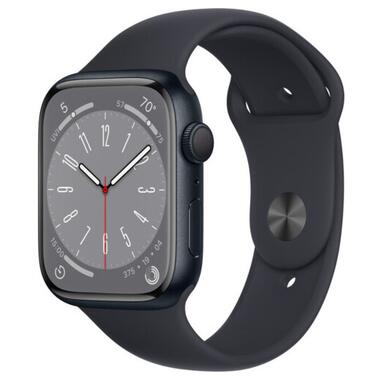 Смарт-годинник Apple Watch Series 8 45mm Midnight Aluminum Case with Midnight Sport Band (MNP13 /MNUJ3/MNUL3) фото №1