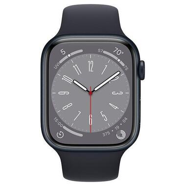 Смарт-годинник Apple Watch Series 8 45mm Midnight Aluminum Case with Midnight Sport Band (MNP13 /MNUJ3/MNUL3) фото №2