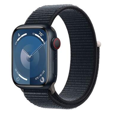 Смарт-годинник Apple Watch Series 9 GPS + Cellular 41mm Midnight Alu. Case w. Midnight Sport Loop (MRHU3) фото №1