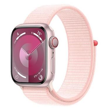 Смарт-годинник Apple Watch Series 9 GPS + Cellular 41mm Pink Alu. Case w. Light Pink S. Loop (MRJ13) фото №1