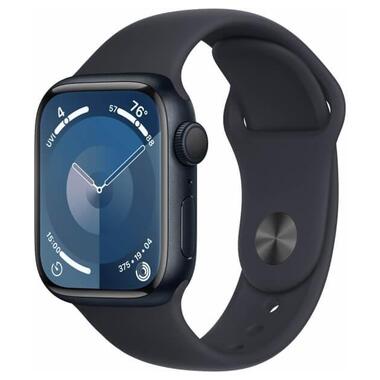 Смарт-годинник Apple Watch Series 9 GPS 41mm Midnight Aluminum Case w. Midnight Sport Band - M/L (MR8X3) фото №1