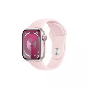 Смарт-часи Apple Watch Series 9 GPS 41mm Pink Aluminum Case w. Light Pink Sport Band - M/L (MR943) фото №1