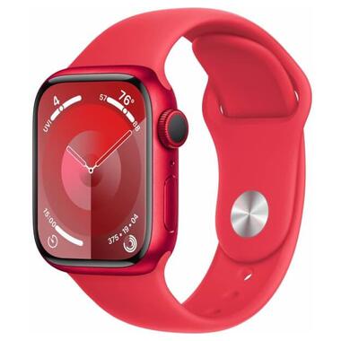 Смарт-часи Apple Watch Series 9 GPS 41mm PRODUCT RED Alu. Case w. PRODUCT RED Sport Band - S/M (MRXG3) фото №1