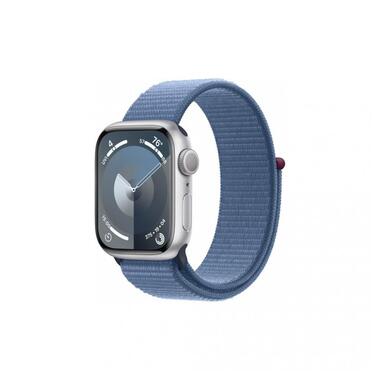 Смарт-годинник Apple Watch Series 9 GPS 41mm Silver Aluminum Case with Winter Blue Sport Loop (MR923) фото №1