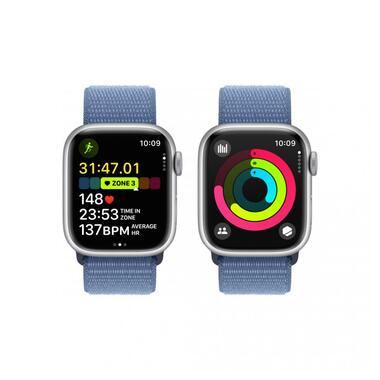 Смарт-годинник Apple Watch Series 9 GPS 41mm Silver Aluminum Case with Winter Blue Sport Loop (MR923) фото №2