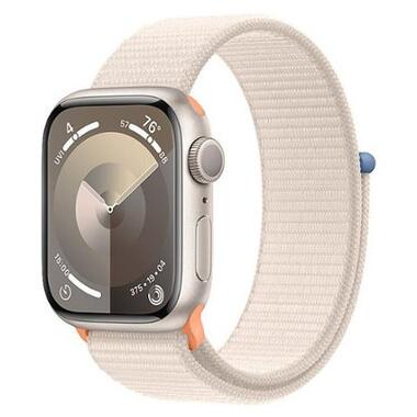 Смарт-годинник Apple Watch Series 9 GPS 41mm Starlight Aluminum Case w. Starlight S. Loop (MR8V3) фото №1