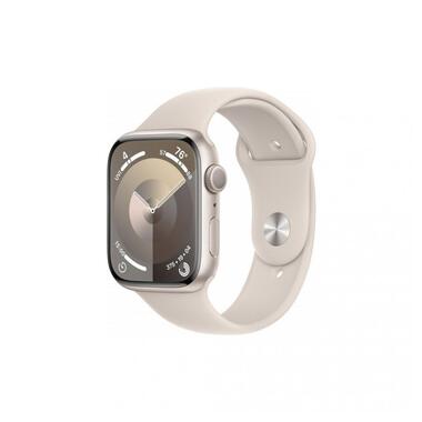 Смарт-часи Apple Watch Series 9 GPS 41mm Starlight Aluminum Case w. Starlight Sport Band - M/L (MR8U3) фото №1