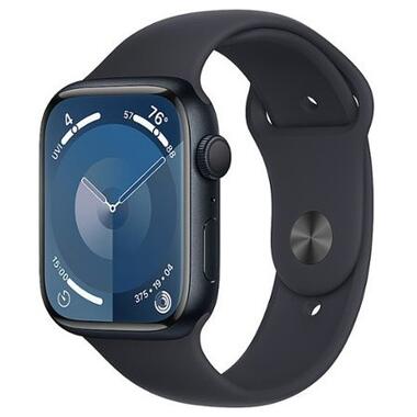 Смарт-часи Apple Watch Series 9 GPS 45mm Midnight Aluminum Case w. Midnight S. Band - M/L (MR9A3) фото №1