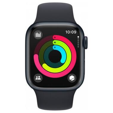 Смарт-годинник Apple Watch Series 9 GPS 45mm Midnight Aluminum Case w. Midnight Sport Band - S/M (MR993) фото №4