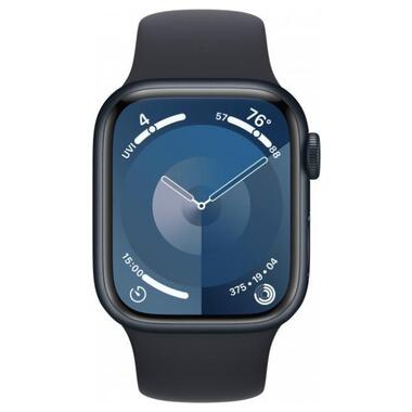 Смарт-годинник Apple Watch Series 9 GPS 45mm Midnight Aluminum Case w. Midnight Sport Band - S/M (MR993) фото №2