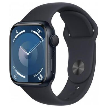 Смарт-годинник Apple Watch Series 9 GPS 45mm Midnight Aluminum Case w. Midnight Sport Band - S/M (MR993) фото №1