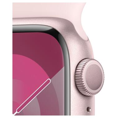 Смарт-часи Apple Watch Series 9 GPS 45mm Pink Aluminum Case w. Light Pink S. Band - S/M (MR9G3) фото №3