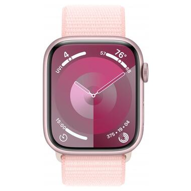 Смарт-годинник Apple Watch Series 9 GPS 45mm Pink Aluminum Case w. Light Pink S. Loop (MR9J3) фото №2