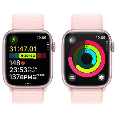 Смарт-годинник Apple Watch Series 9 GPS 45mm Pink Aluminum Case w. Light Pink S. Loop (MR9J3) фото №7