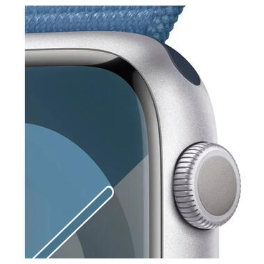 Смарт-годинник Apple Watch Series 9 GPS 45mm Silver Aluminum Case w. Winter Blue S. Loop (MR9F3) фото №4