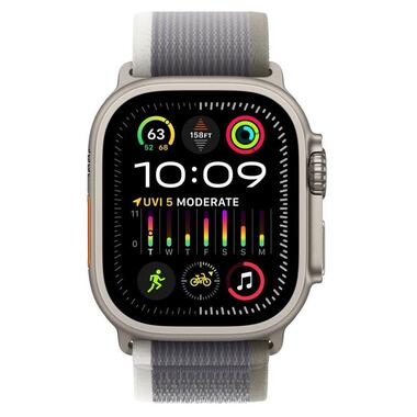 Смарт-годинник Apple Watch Ultra 2 GPS + Cellular 49mm Titanium Case with Green/Gray Trail Loop - M/L (MRF43) фото №2