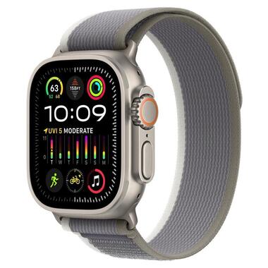 Смарт-годинник Apple Watch Ultra 2 GPS + Cellular 49mm Titanium Case with Green/Gray Trail Loop - M/L (MRF43) фото №1