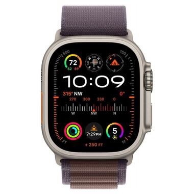 Смарт-годинник Apple Watch Ultra 2 GPS + Cellular 49mm Titanium Case with Indigo Alpine Loop - Small (MRER3) фото №2