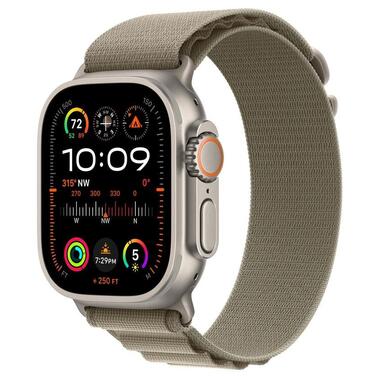 Смарт-годинник Apple Watch Ultra 2 GPS + Cellular 49mm Titanium Case with Olive Alpine Loop - Large (MRF03/MRFK3) фото №1