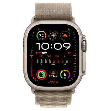 Смарт-годинник Apple Watch Ultra 2 GPS + Cellular 49mm Titanium Case with Olive Alpine Loop - Medium (MREY3/MRFJ3) фото №2