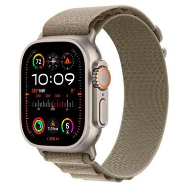 Смарт-годинник Apple Watch Ultra 2 GPS + Cellular 49mm Titanium Case with Olive Alpine Loop - Medium (MREY3/MRFJ3) фото №1